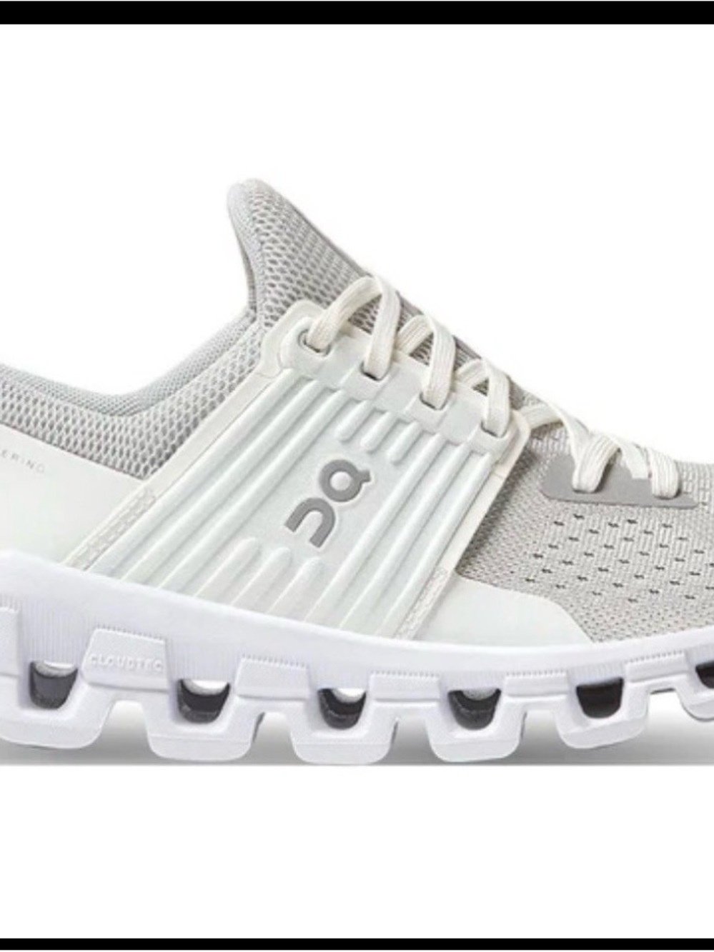 On Running Women's White and Light Gray Cloudswift Sneakers